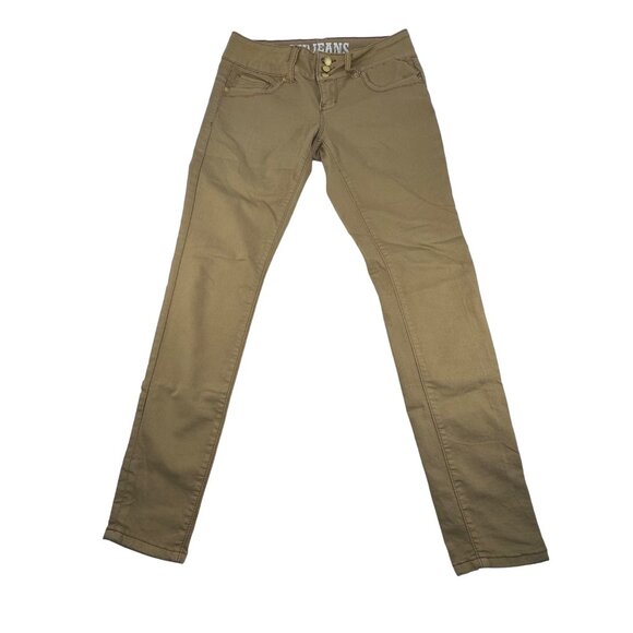 VIP Jeans Tan Skinny‎ Pants Womens Size 5/6 - Picture 1 of 7